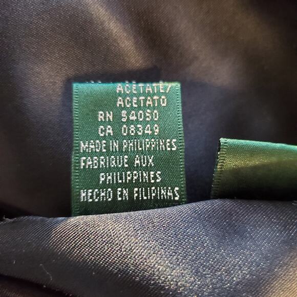 Lauren Ralph Lauren Double Breasted Coat Black 100% Virgin Wool Pockets Size 4 - Picture 7 of 11